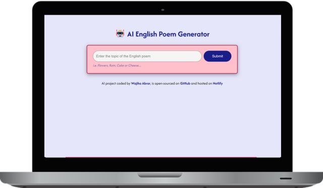 AI Poem Generator Preview