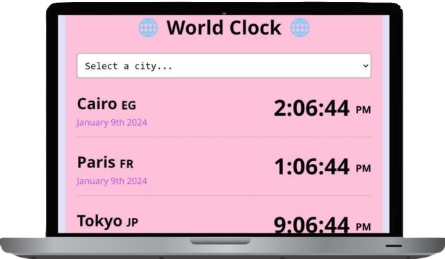 World Clock App Preview