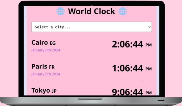World Clock App Preview